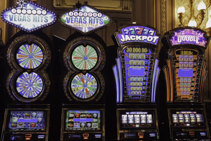 Casino chips and prize system display